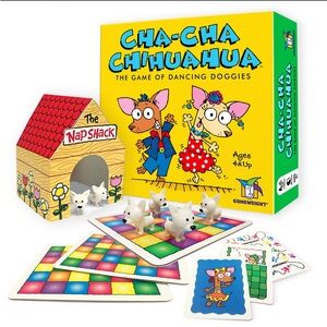 Cha-Cha Chihuahua Board Game of Dancing Doggies & Fun! Like New!